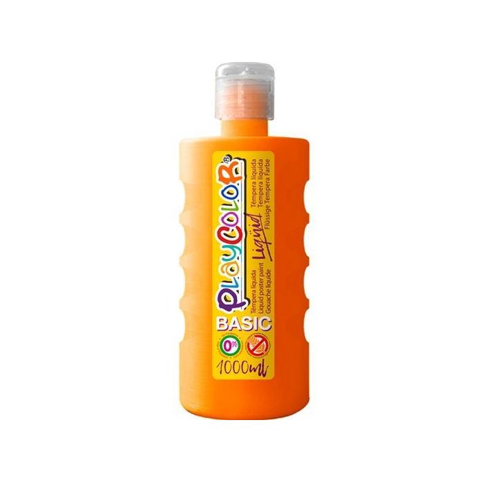 Playcolor Témpera Líquida Basic Naranja Botella 1000 mL Playcolor Témpera Líquida Basic Naranja Botella 1000 mL