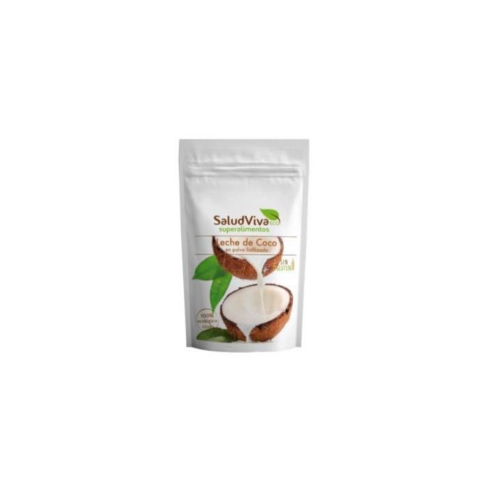 Salud Viva Leche de Coco Liofilizada en Polvo 200g - Ecológica, Sin Gluten, Sin Azúcar, Vegana para Postres y Batidos