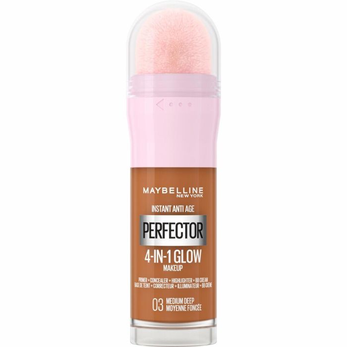 Maybelline INSTANT PERFECTOR GLOW MULTIUSOS Base de Maquillaje Corrector Iluminador 4 en 1 #03-medium-deep 20 ml 0 Maybelline INSTANT PERFECTOR GLOW MULTIUSOS Base de Maquillaje Corrector Iluminador 4 en 1 #03-medium-deep 20 ml 0