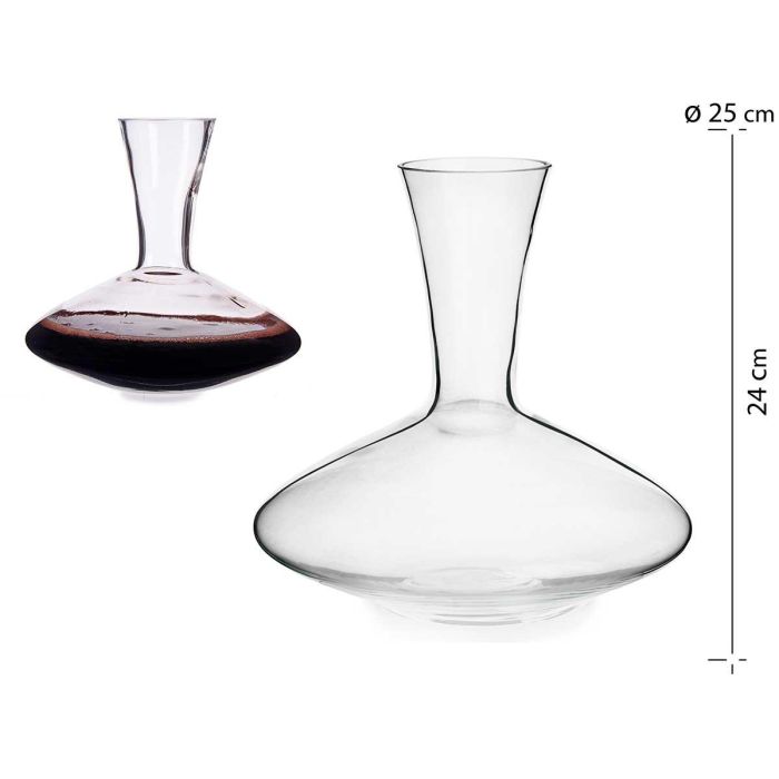 Giftdecor Decantador de Cristal Boca Ancha 25x24x25 cm