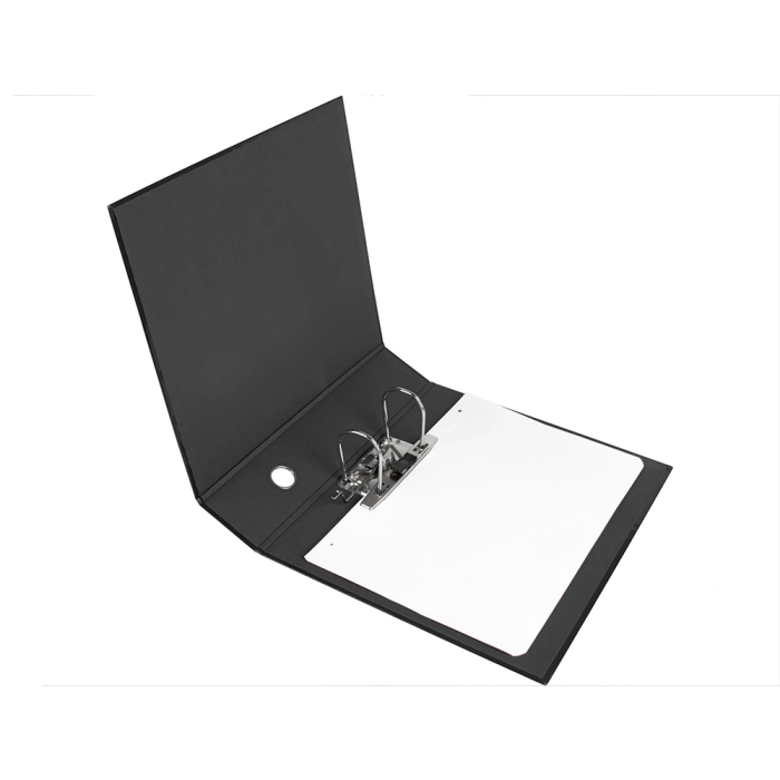 Liderpapel Archivador A4 Color System Forrado Negro Lomo 80mm Compresor Metálico con Ollao 7