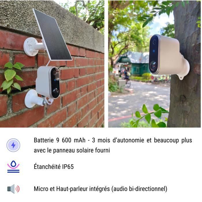 Cámara de vigilancia exterior inalámbrica con panel solar Konyks Camini Air 2 Solar 3 Cámara de vigilancia exterior inalámbrica con panel solar Konyks Camini Air 2 Solar 3