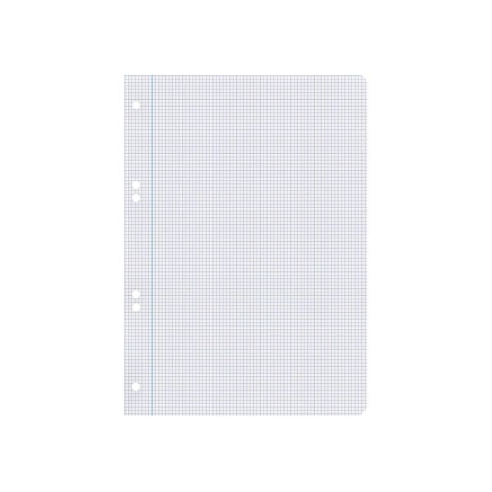 Recambio Liderpapel Cuarto 100 Hojas 60 gr-M2 Cuadro 3 mm Con Margen 6 Taladros 4