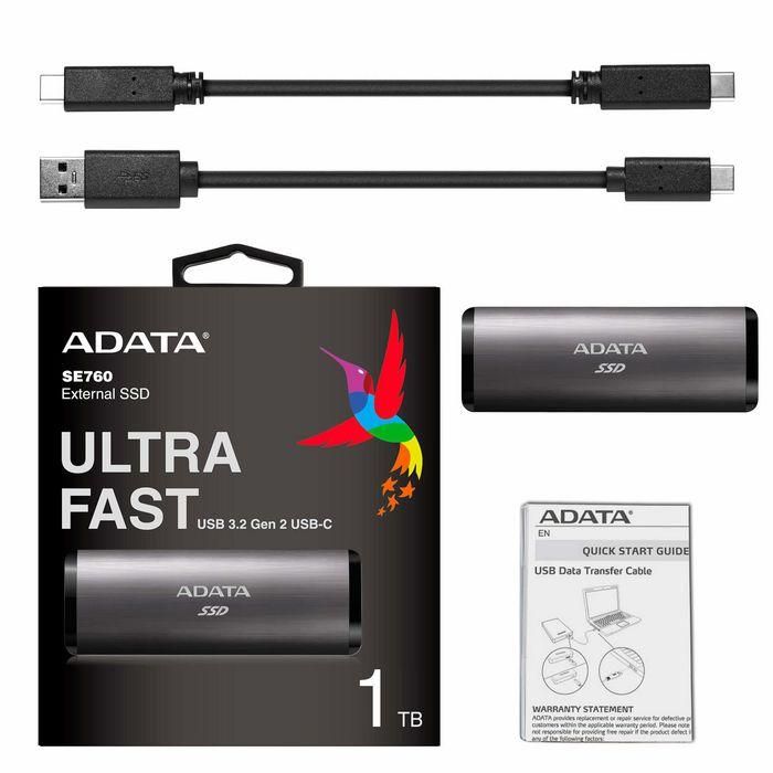 ADATA 1TB, USB 3.2 Gen2 Type-C, 1000MB/s read 5 ADATA 1TB, USB 3.2 Gen2 Type-C, 1000MB/s read 5