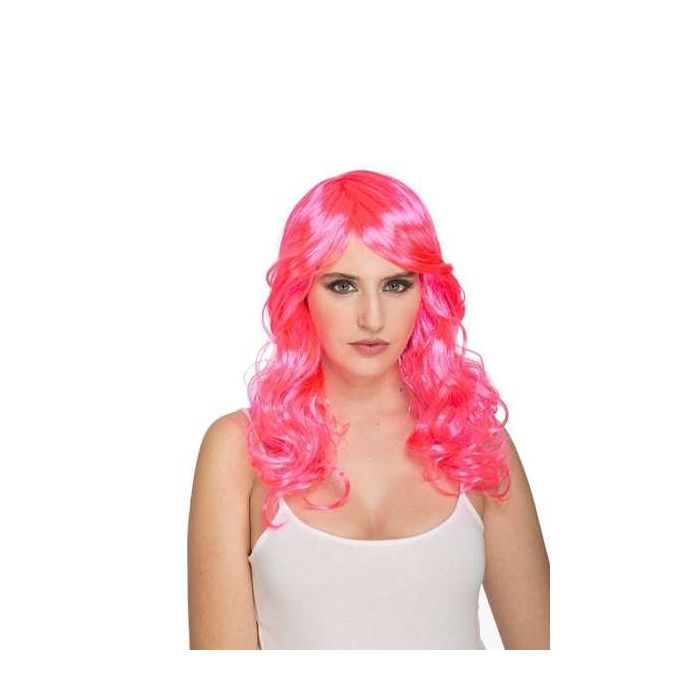 Peluca rizada rosa 165 g Peluca rizada rosa 165 g