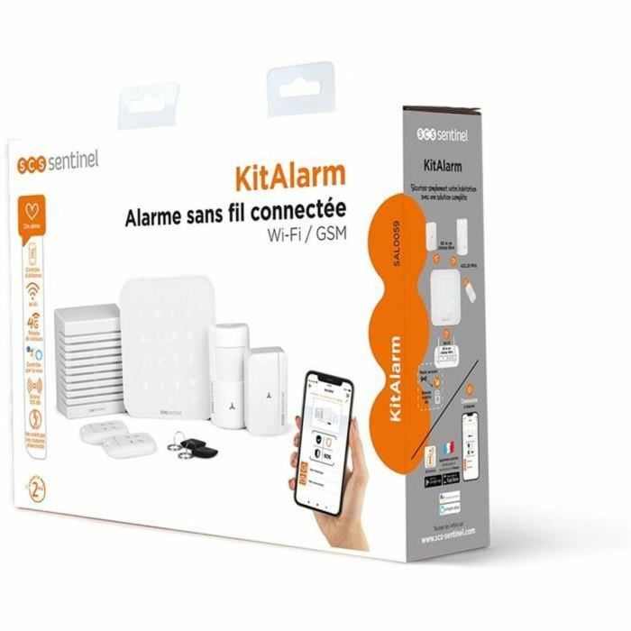 Alarma inalámbrica conectada Wi-Fi y GSM 4G - KitAlarm - SCS SENTINEL 1