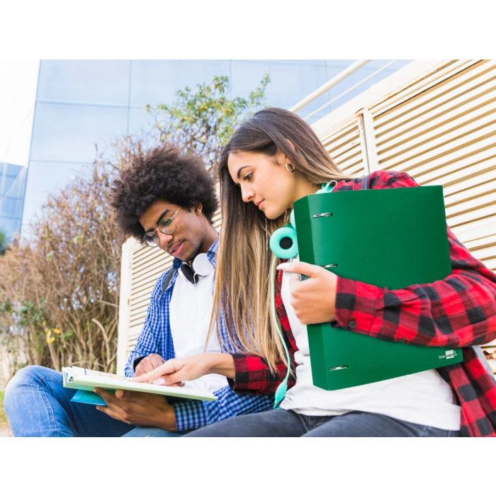 Liderpapel Carpeta 4 Anillas 40 mm Polipropileno DIN A4 Verde Translucido 10