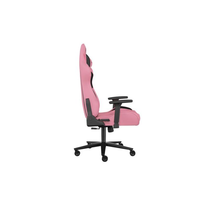 GENESIS Silla Gaming PC Nitro 720, Negra y Rosa, Ajustable, Respaldo y Reposabrazos 3D, Cojines Lumbar y Cervical, Tejido Transpirable, Soporta 150kg 3