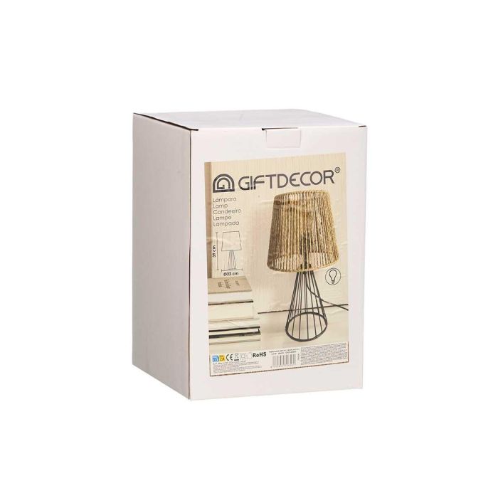 Lampara Sobremesa Pantalla Cuerda Giftdecor 22X32CM (4 Unidades) 2 Lampara Sobremesa Pantalla Cuerda Giftdecor 22X32CM (4 Unidades) 2