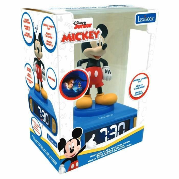 Lexibook LEXRL800MCH Despertador digital con luz nocturna Mickey 3D y efectos de sonido. 2