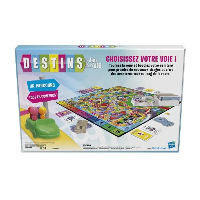 Hasbro Gaming Destinos El juego de la vida - Juego de mesa familiar, 2-4 jugadores, a partir de 8 años, con peones de colores 2 Hasbro Gaming Destinos El juego de la vida - Juego de mesa familiar, 2-4 jugadores, a partir de 8 años, con peones de colores 2