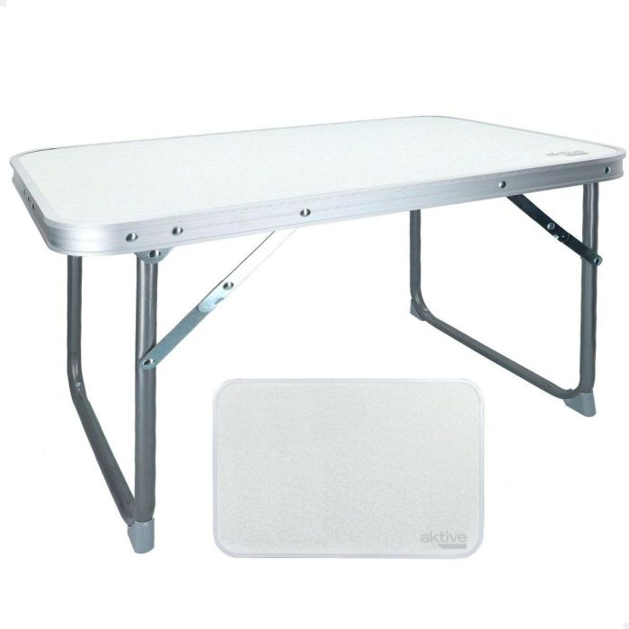 Mesa Plegable Aktive Blanco 60 x 40 x 40 cm (4 Unidades) 4 Mesa Plegable Aktive Blanco 60 x 40 x 40 cm (4 Unidades) 4