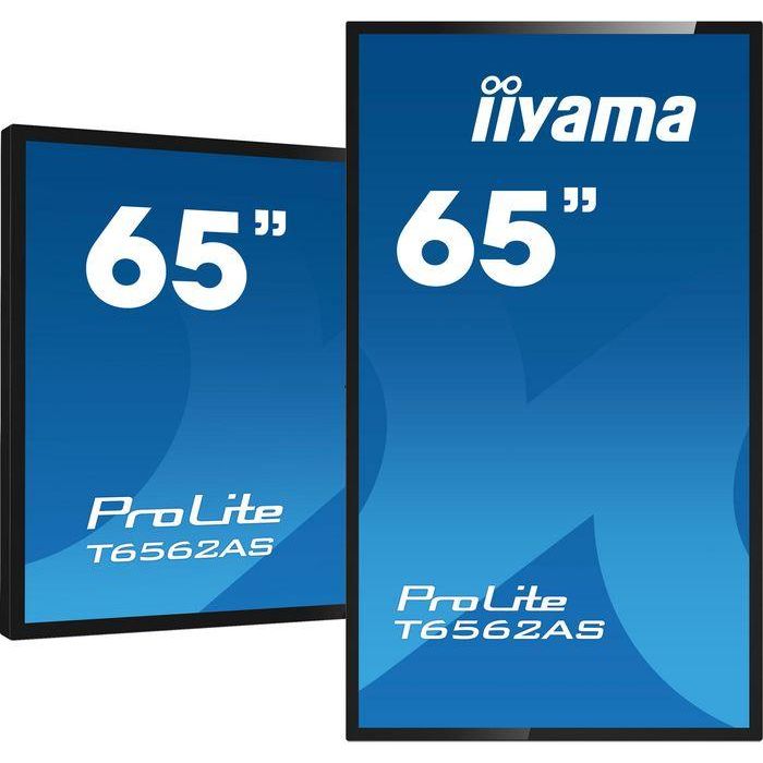 iiyama T6562AS-B1 pantalla de señalización Panel plano interactivo 163,8 cm (64.5") IPS 500 cd / m² 4K Ultra HD Negro Pantalla táctil Procesador incorporado Android 8.0 24/7 3 iiyama T6562AS-B1 pantalla de señalización Panel plano interactivo 163,8 cm (64.5") IPS 500 cd / m² 4K Ultra HD Negro Pantalla táctil Procesador incorporado Android 8.0 24/7 3