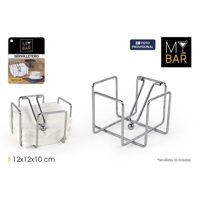 Servilletero Cromado 12x12 cm Coctel My Bar (12 Unidades) Servilletero Cromado 12x12 cm Coctel My Bar (12 Unidades)