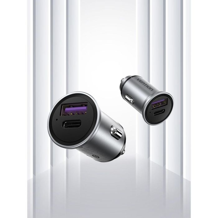 Cargador de Coche Vention FFBH0 Negro Gris 20 W (1 unidad) 1 Cargador de Coche Vention FFBH0 Negro Gris 20 W (1 unidad) 1