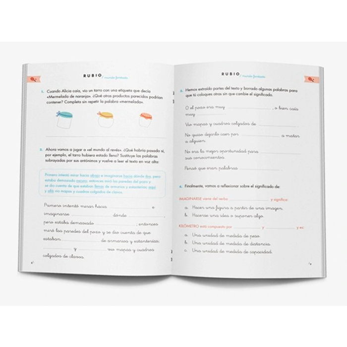 Rubio Cuaderno Competencia Lectora 5 Mundo Fantasia DIN A5 Ejercicios Comprensión Lectora 44 Páginas Certificado FSC 2