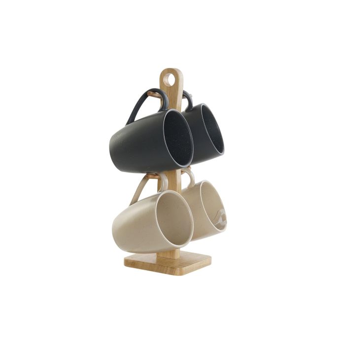 Mug Scandi DKD Home Decor Beige Gris Oscuro 13 x 31 x 19 cm Set de 4 Mug Scandi DKD Home Decor Beige Gris Oscuro 13 x 31 x 19 cm Set de 4