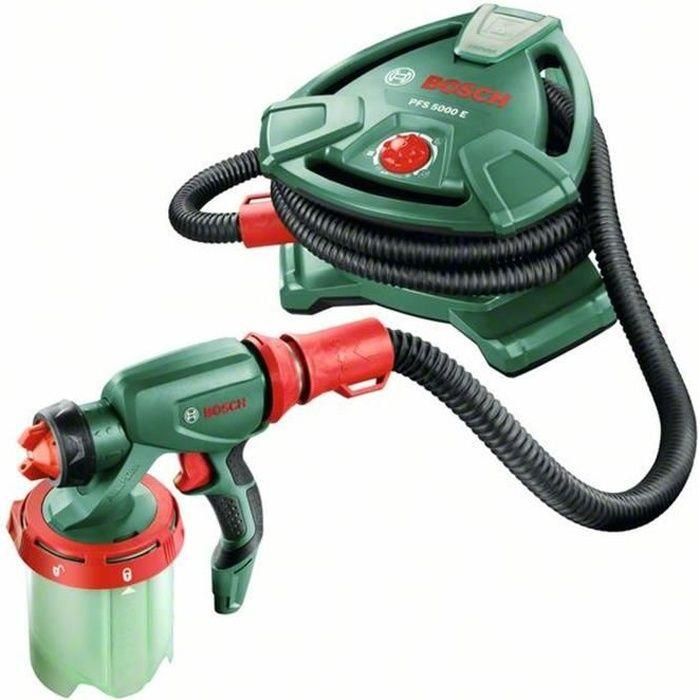Bosch PFS 5000 E Pistola de Pintura ALLPaint potente 1200W, 500ml/min, rendimiento 3m²/min, con Mezclador para Interiores y Exteriores