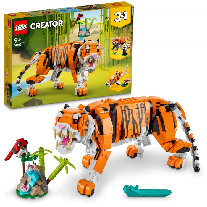 LEGO 31129 Creator 3 en 1 Su Majestad el Tigre, Set de Construcción de Juguetes de Animales para Niños y Niñas 9+ años 18 LEGO 31129 Creator 3 en 1 Su Majestad el Tigre, Set de Construcción de Juguetes de Animales para Niños y Niñas 9+ años 18