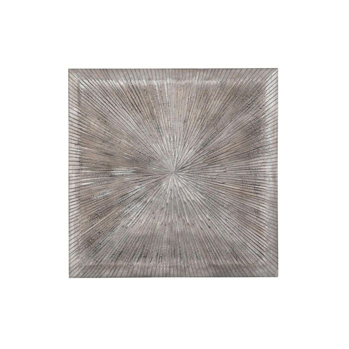 Decoración de Pared DKD Home Decor 3D 121,5 x 2,5 x 122 cm Plateado Moderno