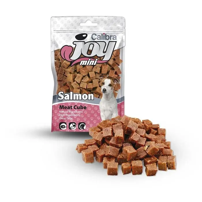 Calibra Joy Dog Mini Dados Salmón 70g - Golosina Saludable y Digestible para Perros Pequeños con Ácidos Grasos para Piel y Pelo