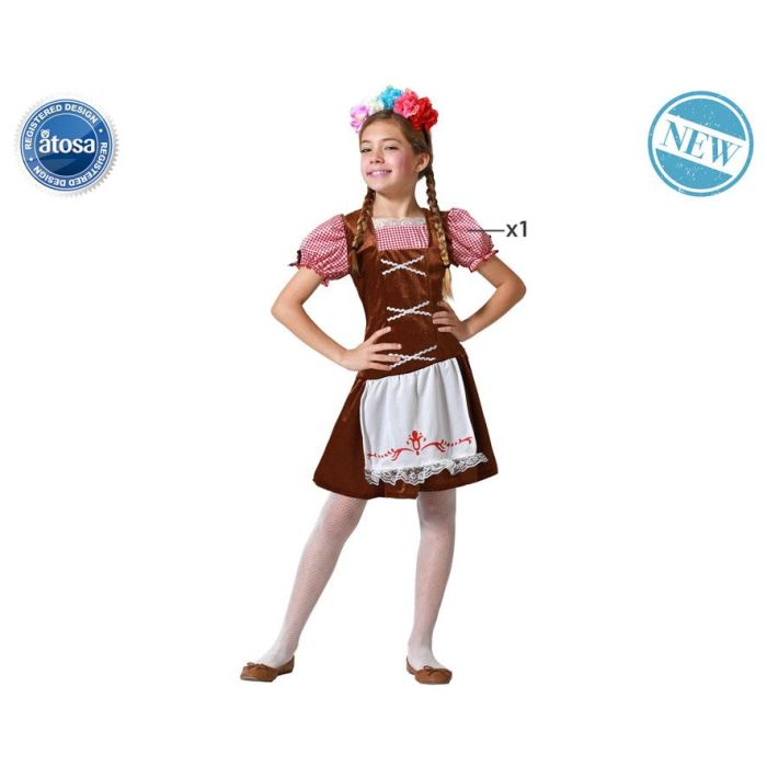 Disfraz Niña Alemana Marron 5-6 Años Disfraz Niña Alemana Marron 5-6 Años