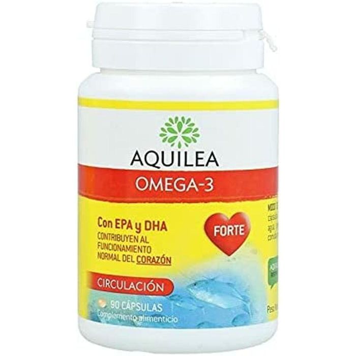 Aquilea OMEGA 3 FORTE Cápsulas 90 unidades | Suplemento Omega-3 EPA DHA para Colesterol y Salud Cardiovascular con Vitamina E 1 Aquilea OMEGA 3 FORTE Cápsulas 90 unidades | Suplemento Omega-3 EPA DHA para Colesterol y Salud Cardiovascular con Vitamina E 1