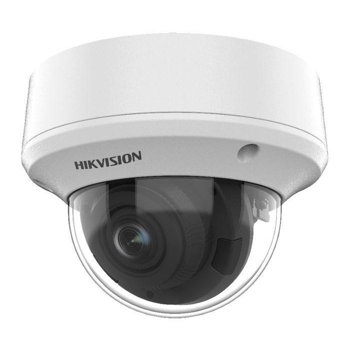 Hikvision Cámara HD Minidomo 5MP 2.7-13.5mm Antivandálico IR40m WDR IK10 IP67 12/24V 4in1