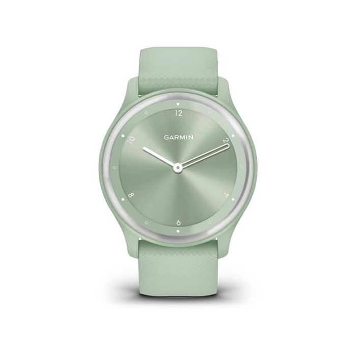 Garmin vivomove Sport Reloj inteligente híbrido con GPS y seguimiento de actividad, color menta y plata 1