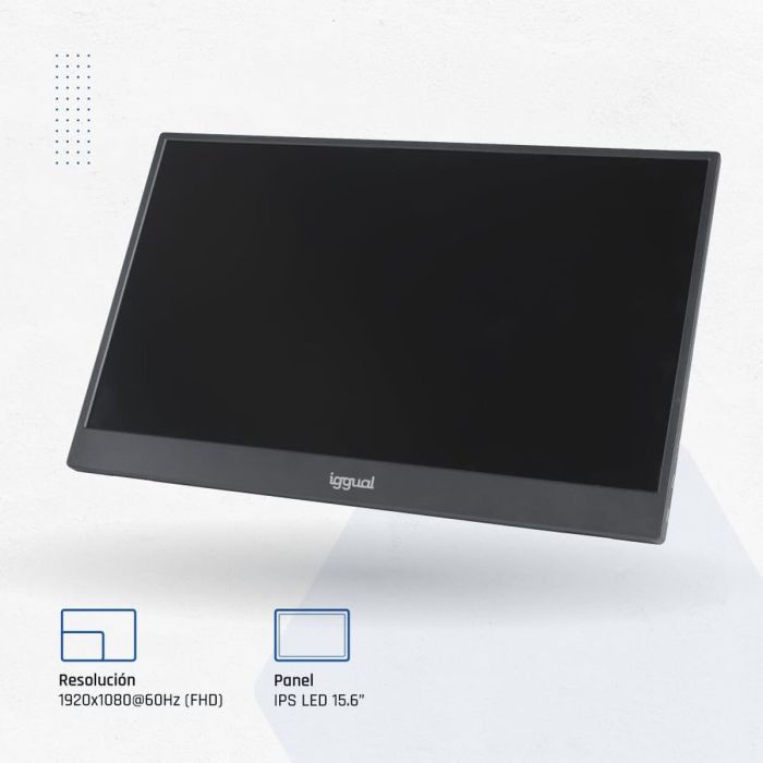 Monitor portátil iggual IGG319987 Full HD 15,6" 9