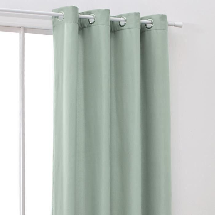 Cortina opaca lisa TODAY Essential - 140 x 240 cm - Celadon 1 Cortina opaca lisa TODAY Essential - 140 x 240 cm - Celadon 1