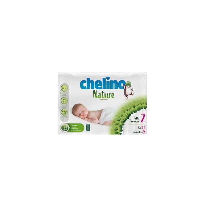 Chelino Pañal Inf Nature T/2 3-6 Kg 28 Unidades
