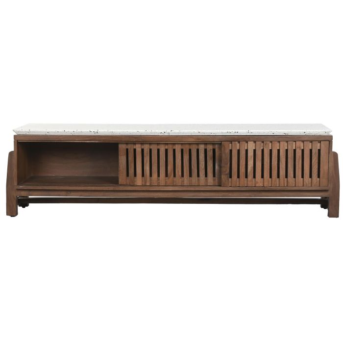 DKD Home Decor Mueble TV Oriental Moderno de Diseño para Salón, en Madera de Acacia y Terrazo - Colección Terrazo 166x46x52 cm 3 DKD Home Decor Mueble TV Oriental Moderno de Diseño para Salón, en Madera de Acacia y Terrazo - Colección Terrazo 166x46x52 cm 3