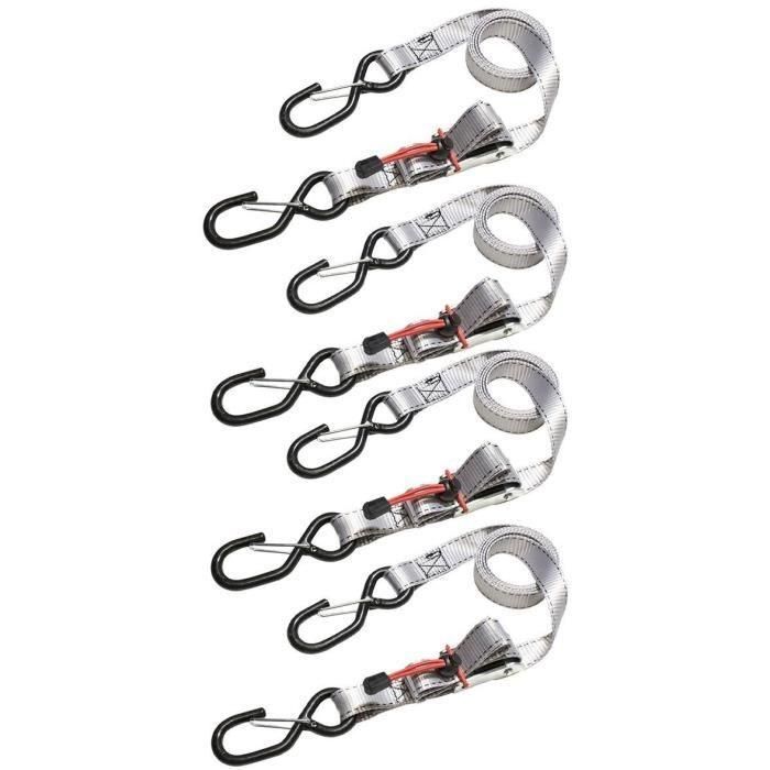 Master Lock 3062EURDAT - Juego de 4 Correas Tensoras con Trinquete, Ganchos Dobles en S de 1.80 m Master Lock 3062EURDAT - Juego de 4 Correas Tensoras con Trinquete, Ganchos Dobles en S de 1.80 m