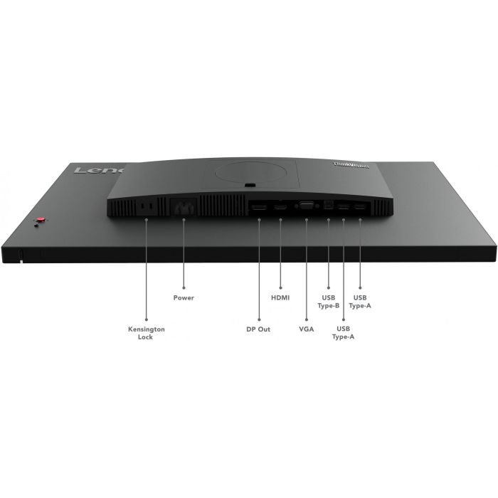 Lenovo T24i-30 Monitor ThinkVision 23.8" FHD IPS Ergonómico 1920x1080 con Soporte Ajustable, Low Blue Light y Hub USB 3.0 2
