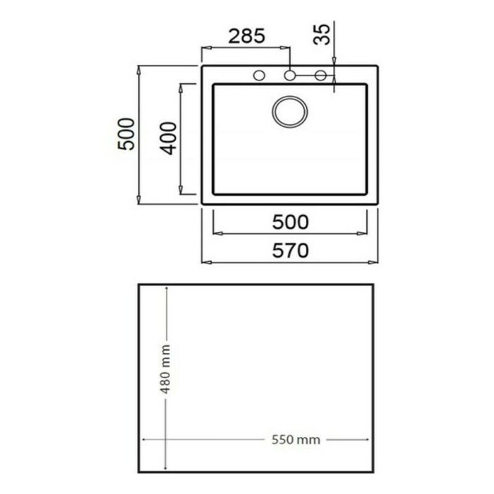 Fregadero de Un Seno Teka FORSQUARE 50 40 TG (60 cm) 2 Fregadero de Un Seno Teka FORSQUARE 50 40 TG (60 cm) 2