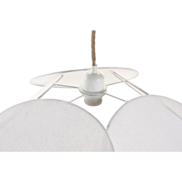 DKD Home Decor Lámpara de Techo Urban de Metal y Lino, Blanca, con 5 Hojas, E27 50W, 70x70x16 cm (Pack de 4 Unidades) 1 DKD Home Decor Lámpara de Techo Urban de Metal y Lino, Blanca, con 5 Hojas, E27 50W, 70x70x16 cm (Pack de 4 Unidades) 1