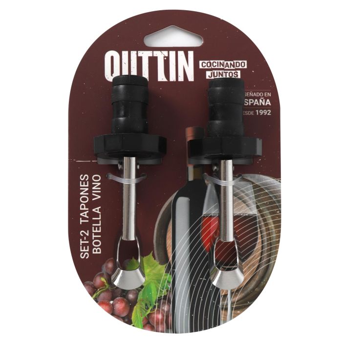 # -144- Set 2 Tapones Botella Vino Quttin (24 Cajas) 1