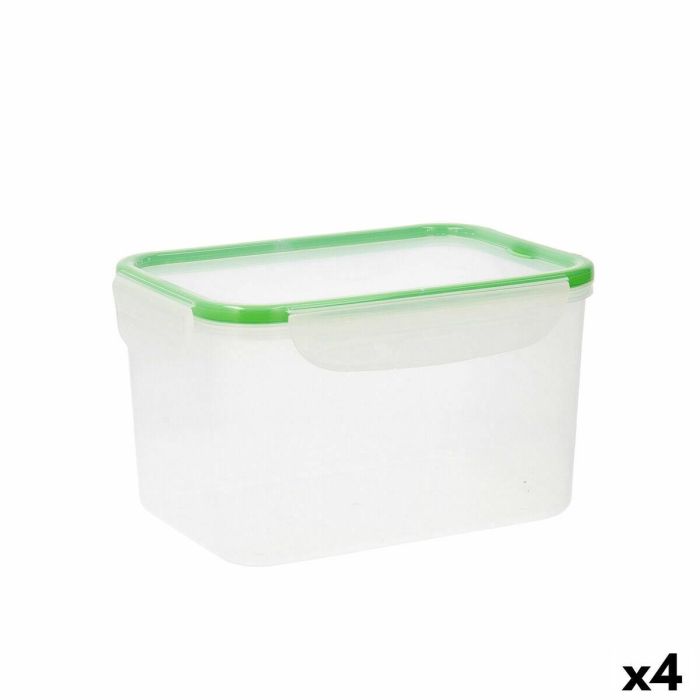 Fiambrera Quid Greenery 2,8 L Transparente Plástico (4 Unidades) (Pack 4x) 3 Fiambrera Quid Greenery 2,8 L Transparente Plástico (4 Unidades) (Pack 4x) 3