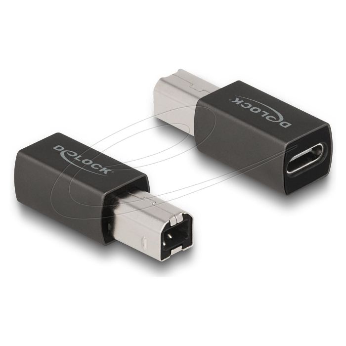 DeLOCK Adaptador USB 2.0 Tipo C Hembra a Tipo B Macho, Conectores USB-C a USB-B, Aluminio Antracita 0 DeLOCK Adaptador USB 2.0 Tipo C Hembra a Tipo B Macho, Conectores USB-C a USB-B, Aluminio Antracita 0