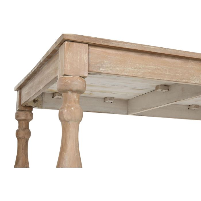 Mesa de Comedor Home ESPRIT Blanco madera de teca 195 X 97 X 77 cm 4 Mesa de Comedor Home ESPRIT Blanco madera de teca 195 X 97 X 77 cm 4