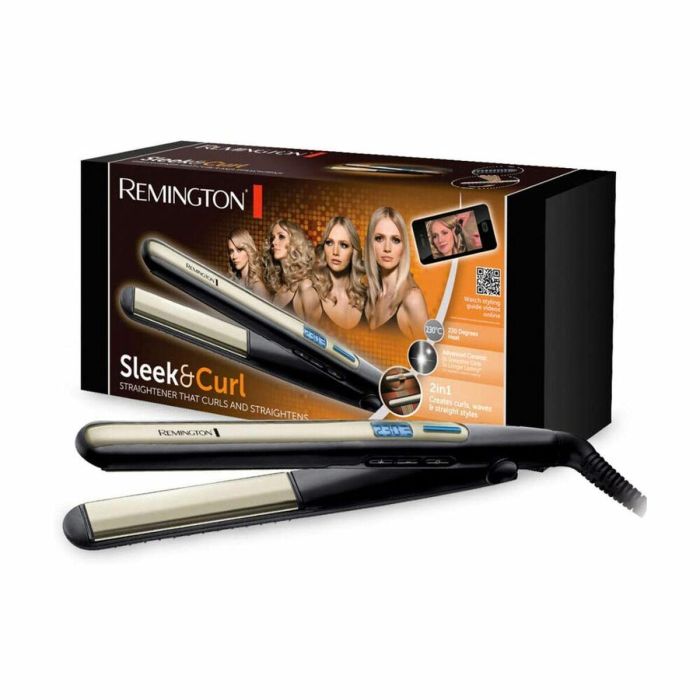 Plancha de Pelo Remington Sleek & Curl Negro 110 mm 150°C - 230°C 1 Plancha de Pelo Remington Sleek & Curl Negro 110 mm 150°C - 230°C 1