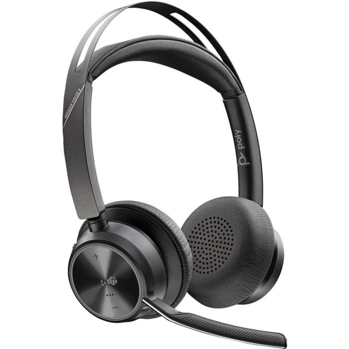 HP Voyager Focus 2 UC Auriculares Inalámbricos Bluetooth USB-C/A con certificación Microsoft Teams Oficina/Centro de llamadas Negro