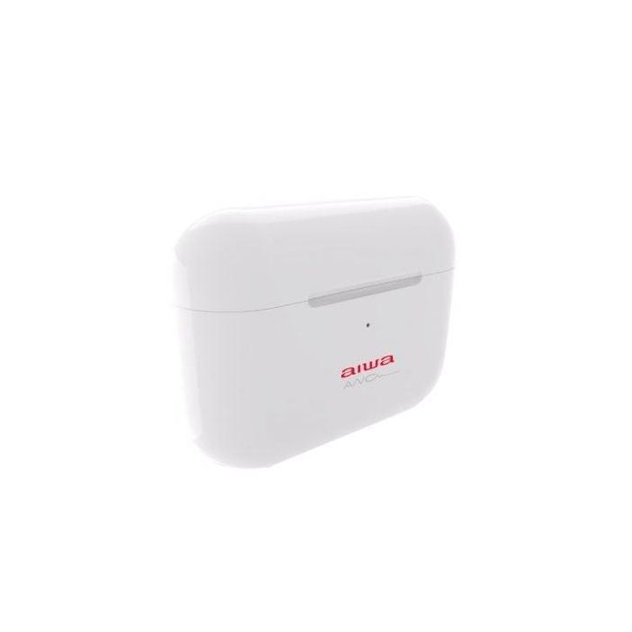 Aiwa EBTW-888ANC Auriculares Inalámbricos Bluetooth ANC Blancos con Estuche de Carga, Batería 19h, Audio HD, IPX4, Asistente Voz 4