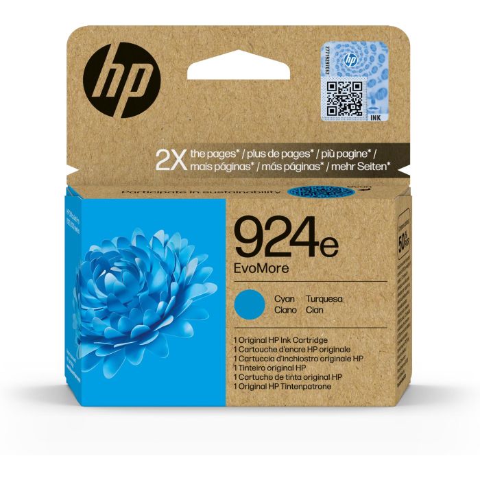 HP 924E Tinta Cyan Alta Capacidad XL para Officejet Pro 8120, 8130 Series