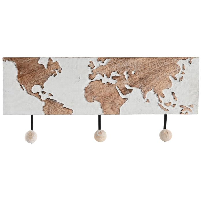 Perchero Pared Colonial DKD Home Decor Marron Blanco 5 x 16 x 38 cm Perchero Pared Colonial DKD Home Decor Marron Blanco 5 x 16 x 38 cm