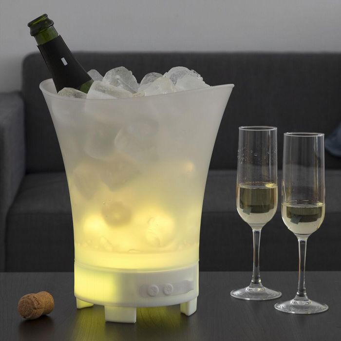 Cubitera LED con Altavoz Recargable Sonice InnovaGoods 10 Cubitera LED con Altavoz Recargable Sonice InnovaGoods 10