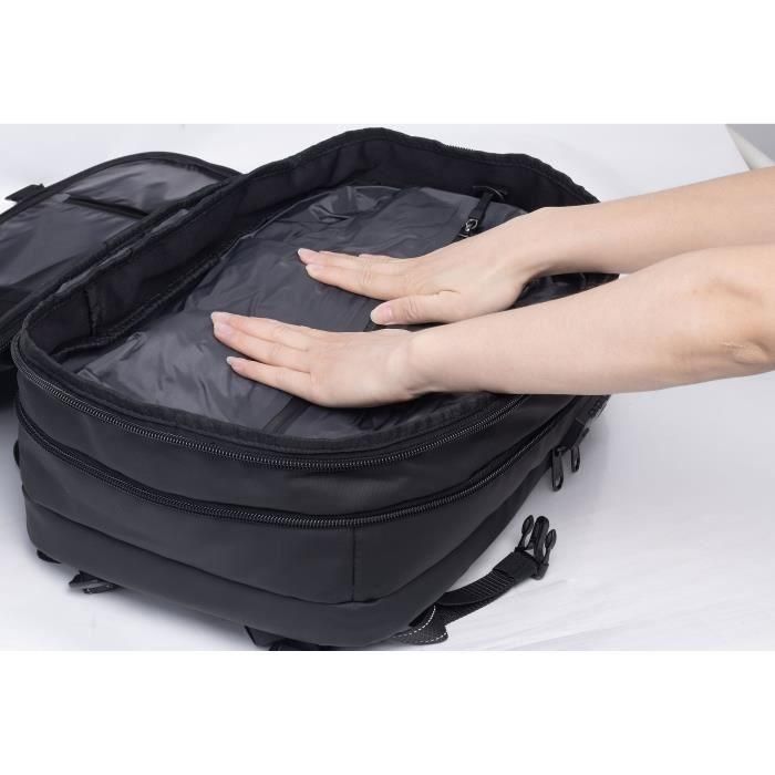 Bolsa de viaje de compresión al vacío - Bomba externa de batería de litio - Multibolsillos - Impermeable - 40 L - Antirrobo 5