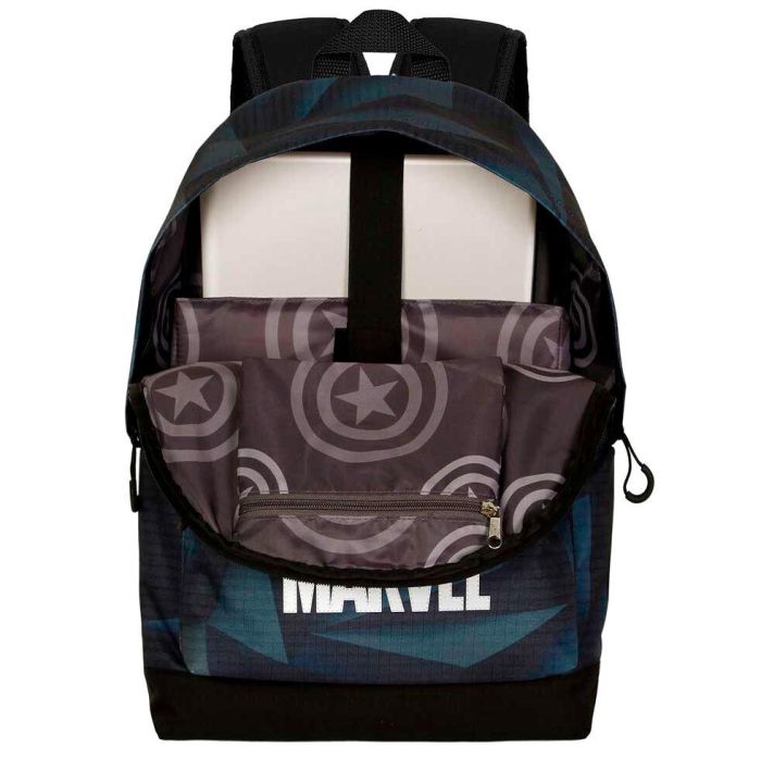 Mochila HS Silver Metal Marvel Negro 2