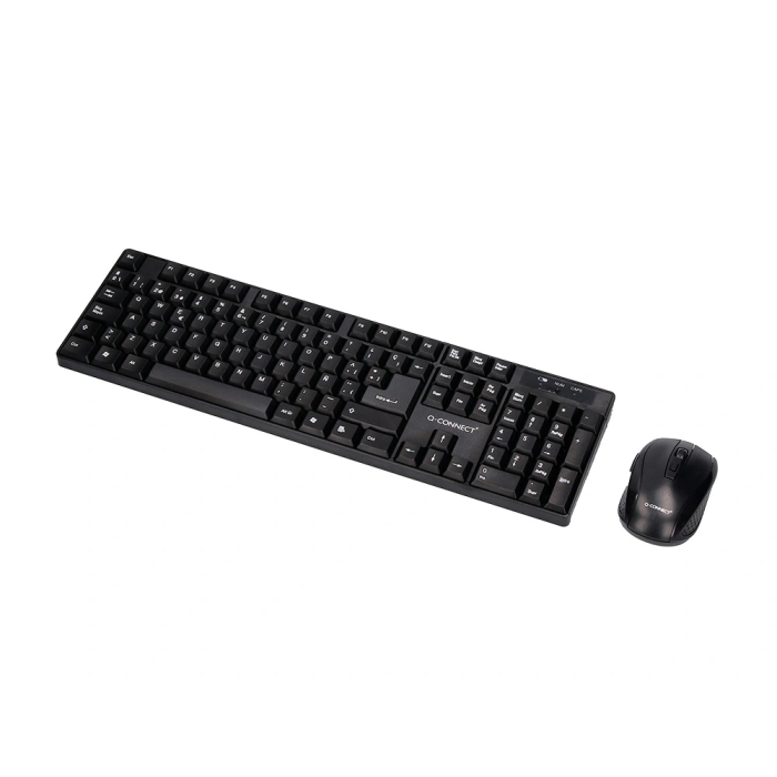 Q-connect Set Teclado + Ratón Inalámbrico 2.4g Negro Compatible Windows 1